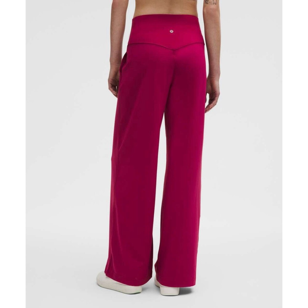 Lululemon Womens Align Palazzo Pant Sz 12 Pink Wide-Leg High-Waist Atheisure
